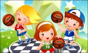 baloncesto-para-ninos-sincronizada-vector_434093