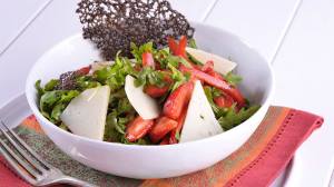 ensalada de rucula y fresas